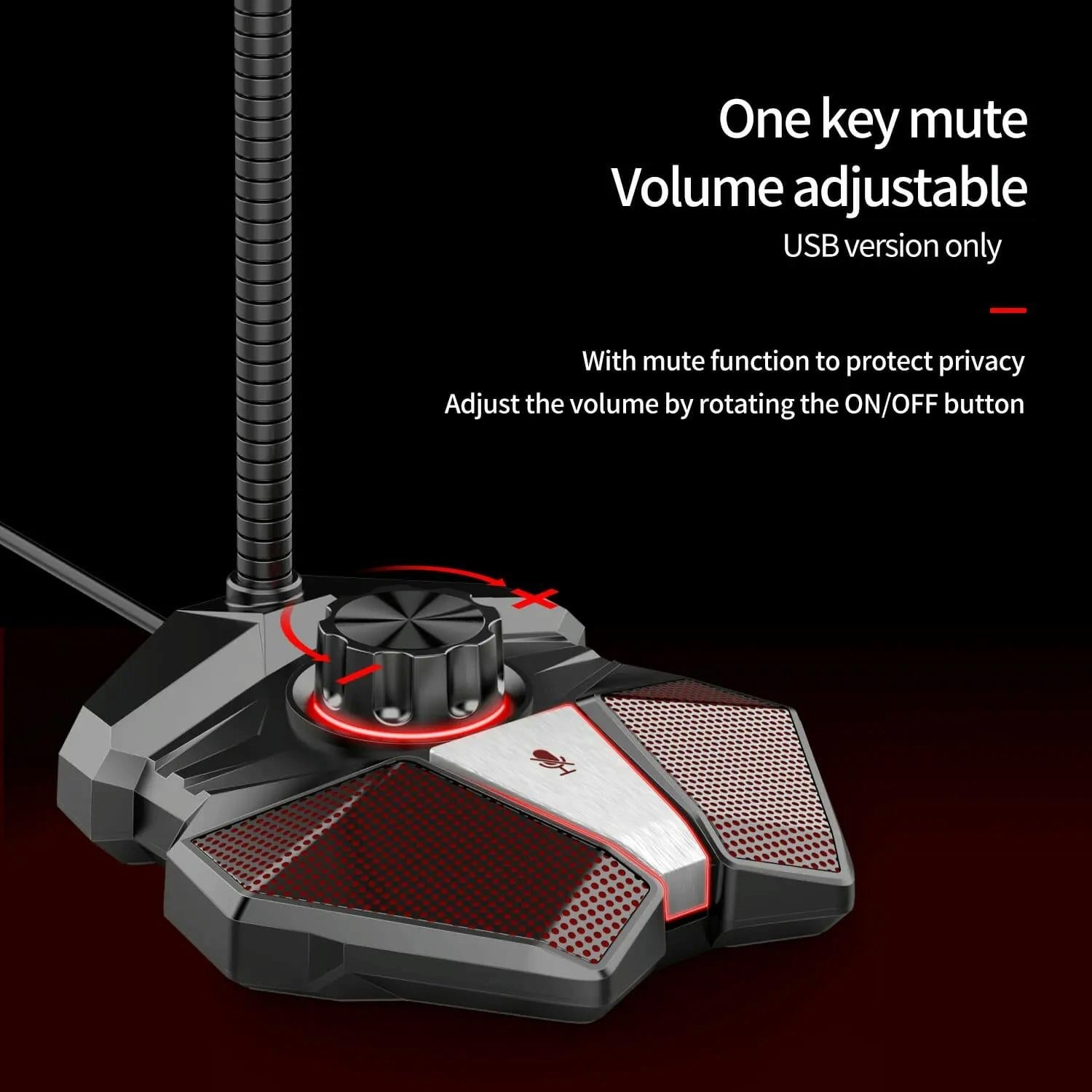 Flexible Gaming Mic With Built-In Sound Card - Jk Omni-Directional - 3.5Mm