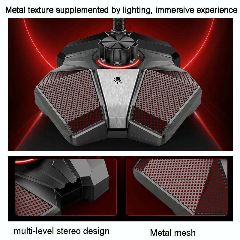 Flexible Gaming Mic With Built-In Sound Card - Jk Omni-Directional - 3.5Mm