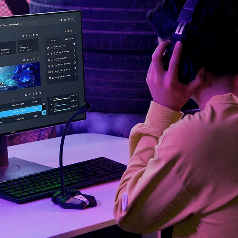 Flexible Gaming Mic With Built-In Sound Card - Jk Omni-Directional - 3.5Mm