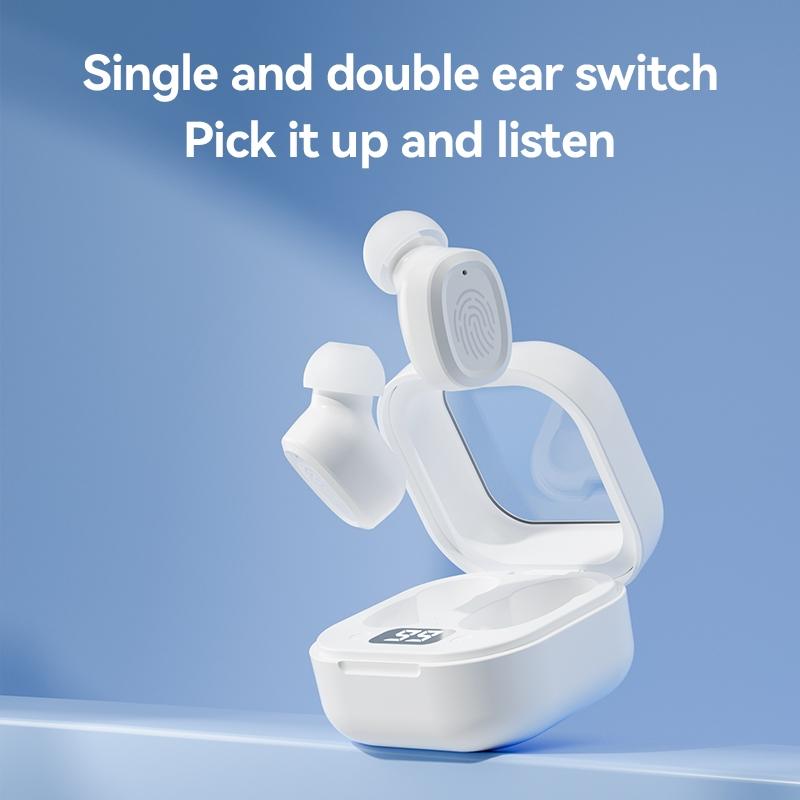 Black Wireless Earphones With Charging Case