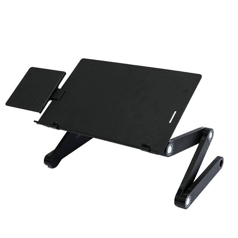 Adjustable Folding Laptop Desk with Mouse Board - Aluminum Alloy
