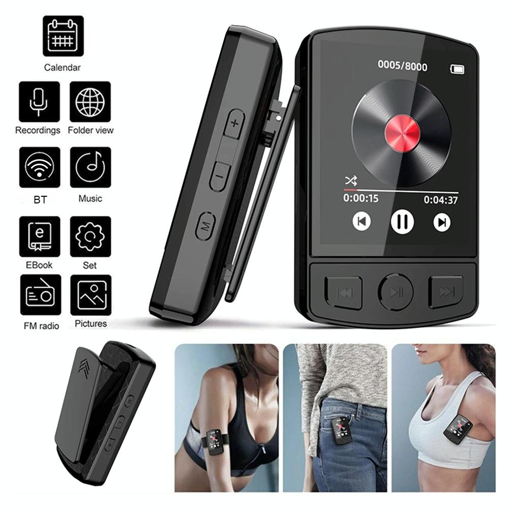 1.8 Inch Color Screen Mp3 / Mp4 Bluetooth Walkman With Back Clip - No Memory Card