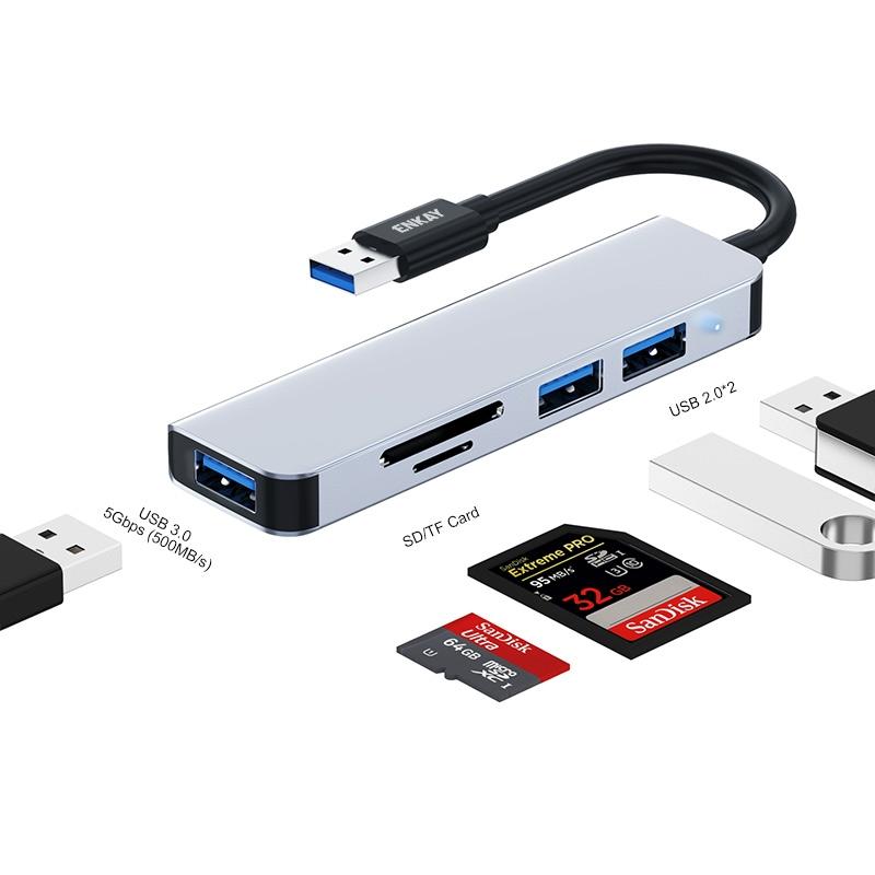 5-In-1 Usb 3.0 Docking Station With Sd / Tf Card Reader