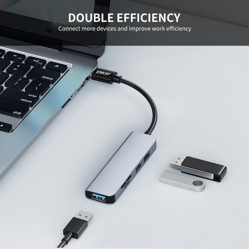 5-In-1 Usb 3.0 Docking Station With Sd / Tf Card Reader