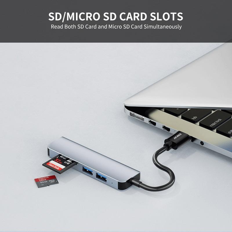 5-In-1 Usb 3.0 Docking Station With Sd / Tf Card Reader