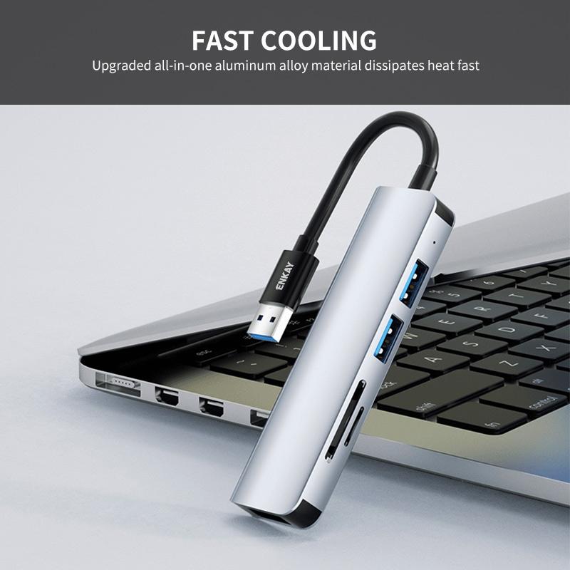 5-In-1 Usb 3.0 Docking Station With Sd / Tf Card Reader