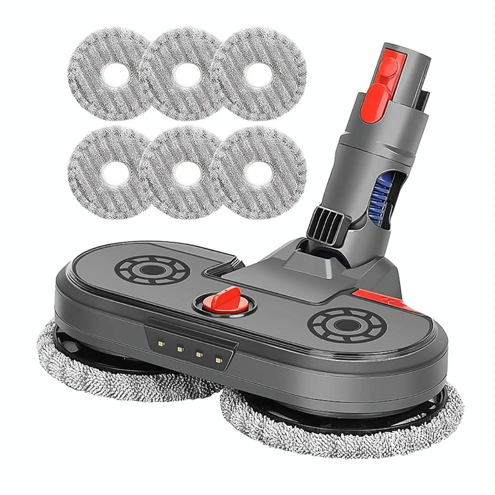 Electric Vacuum Cleaner with Integrated Mopping Head and Water Tank - Includes 6 Rag Pieces - For Dyson V7 V8 V10 V11