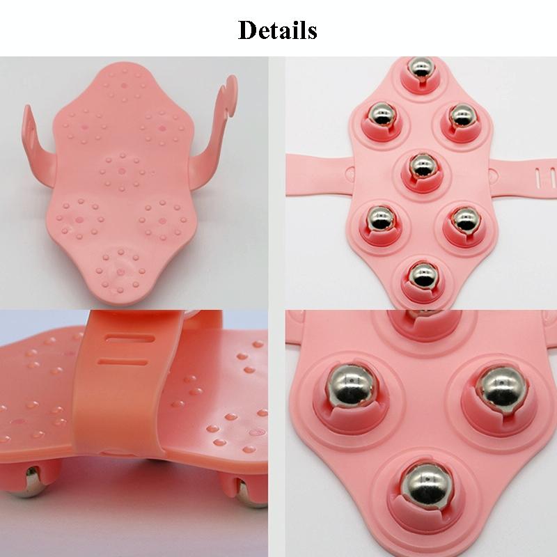 5-Element Meridian Brush Lymphatic Roller Massager Pink