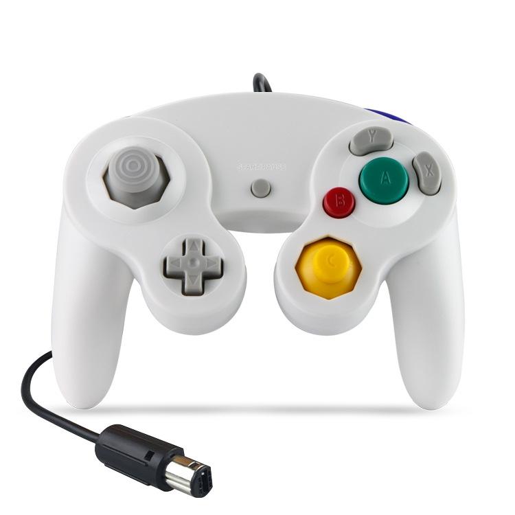 2-Pack Wired Vibrating Game Controller For Nintendo Ngc / Wii - Available - White