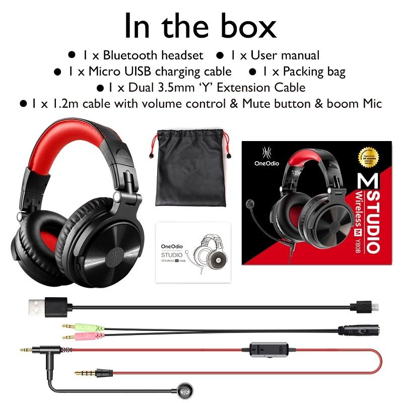 Wireless Gaming Headset Black & Red