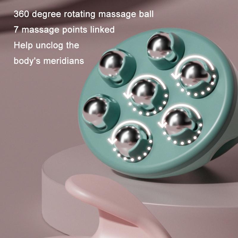 Orange Abdominal Ball Meridian Massager Calf Muscle Relaxation Steel Ball Opp