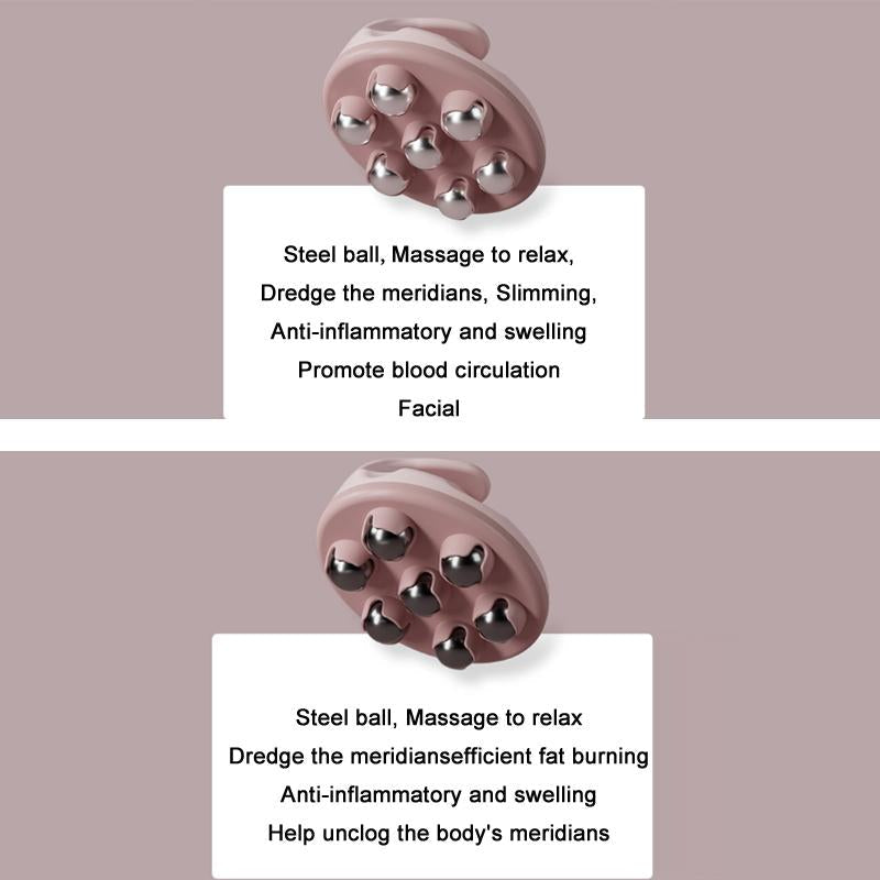 Orange Abdominal Ball Meridian Massager Calf Muscle Relaxation Steel Ball Opp