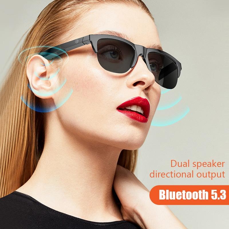 Bluetooth 5.3 Smart Sunglasses with Wireless Headset and Anti-glare Protection
