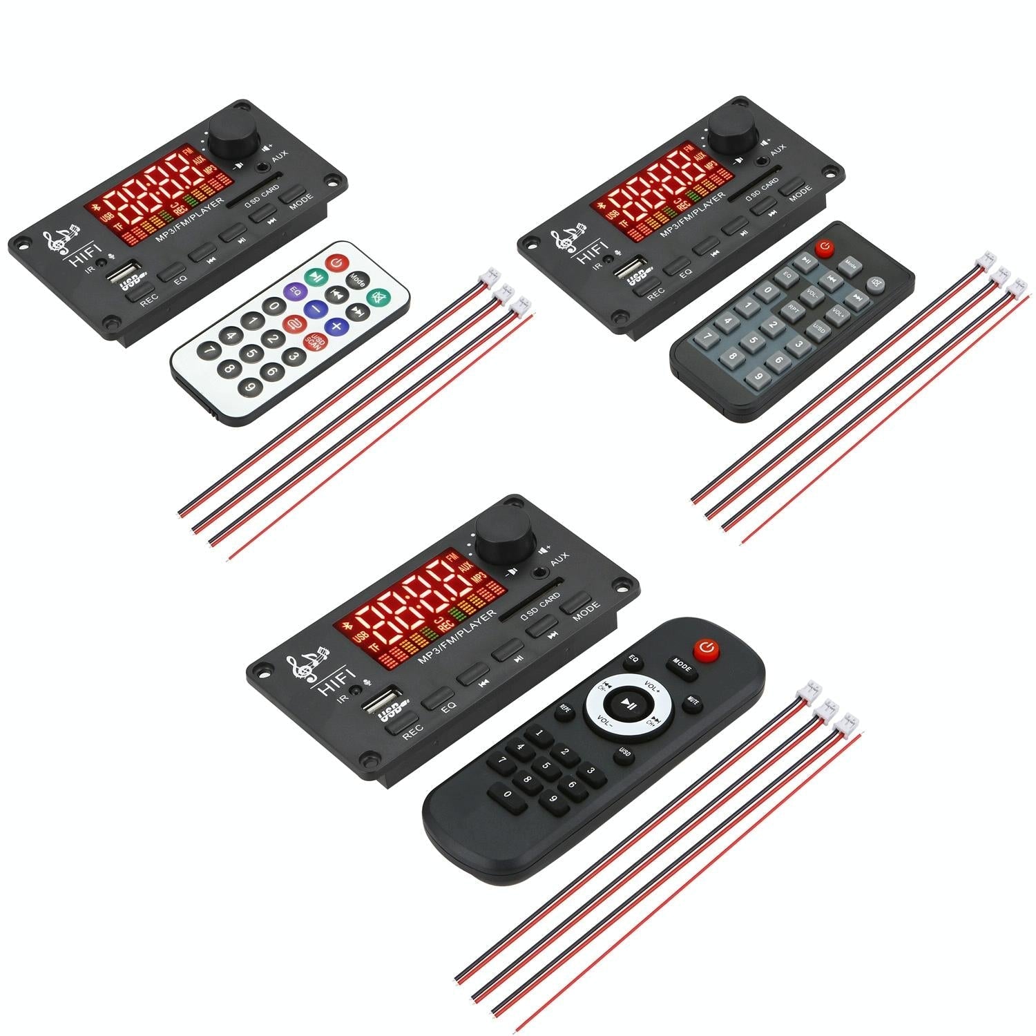 12V 50W Bluetooth Decoding Board For Fm / Call / Recording - White