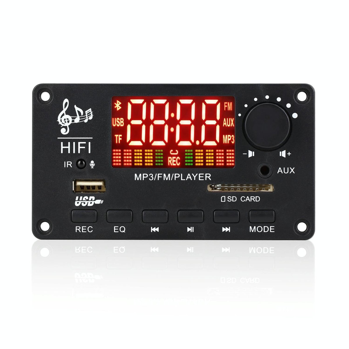 12V 50W Bluetooth Decoding Board For Fm / Call / Recording - White