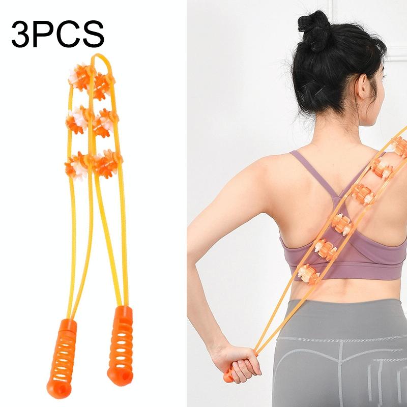 2-Wheel Manual Back Massager Yellow