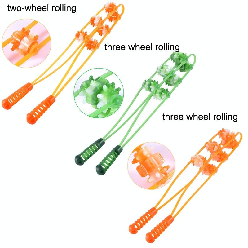 2-Wheel Manual Back Massager Yellow