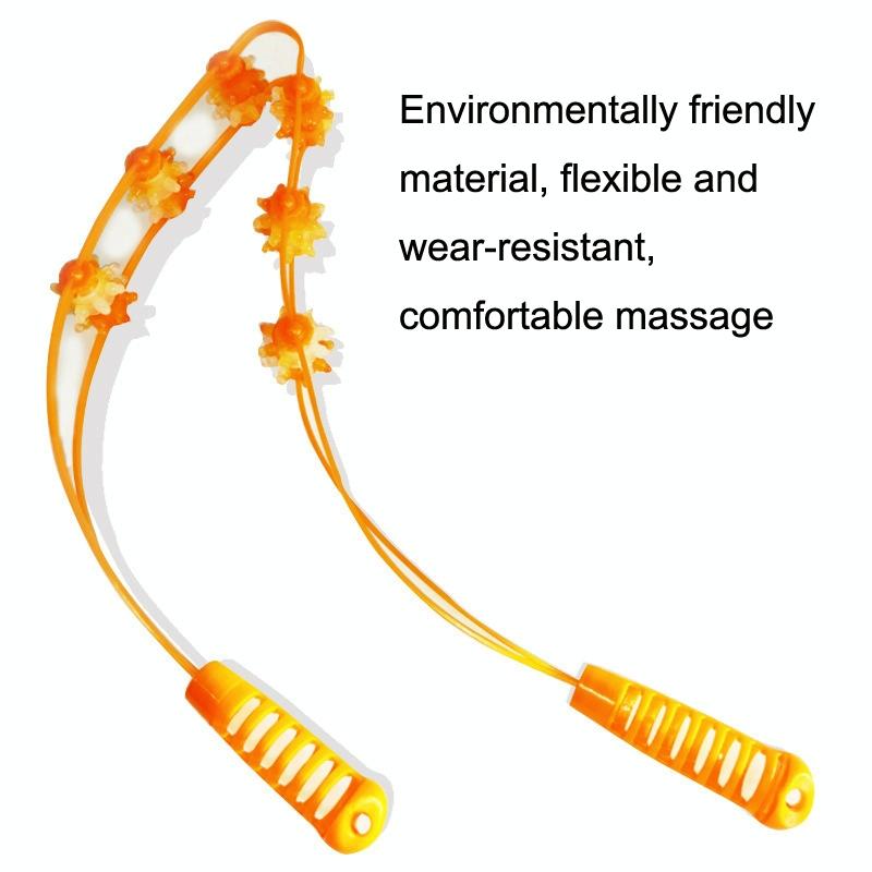 2-Wheel Manual Back Massager Yellow