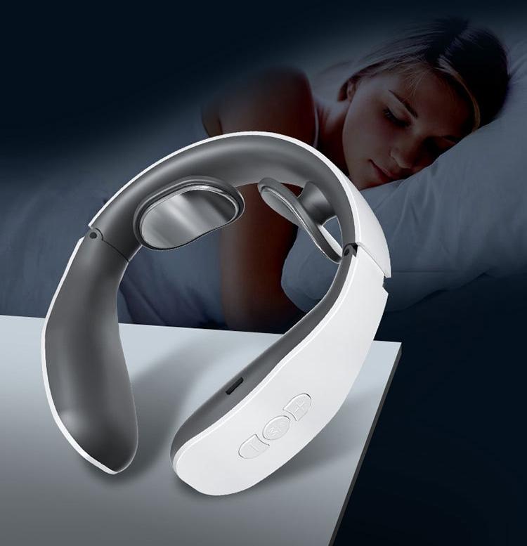 Portable Neck Massager With Heat Therapy Electromagnetic Pulse Technology