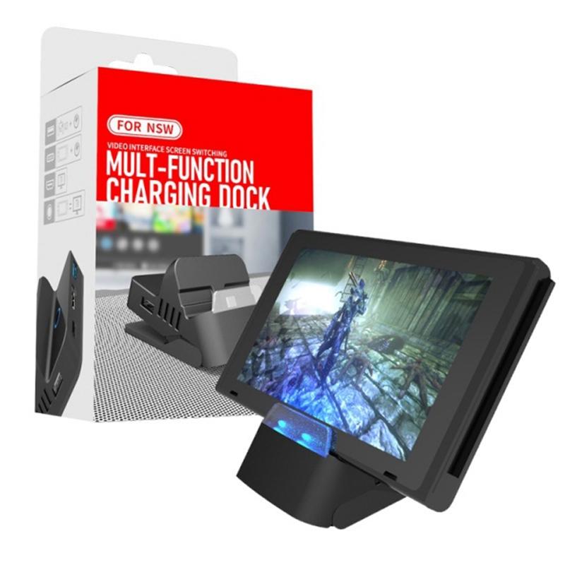 Switch Cooling and Charging Base with Portable Hdmi Converter