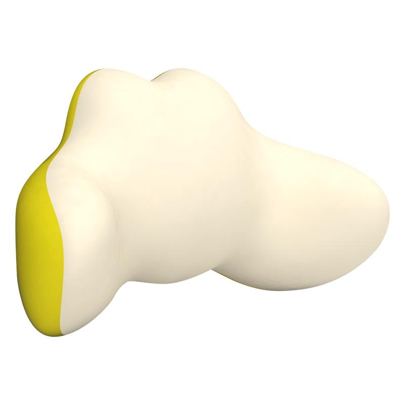 Multi-Function Lumbar Massager Hot Waist Massage Pillow Gray - Plug-In Model Yellow