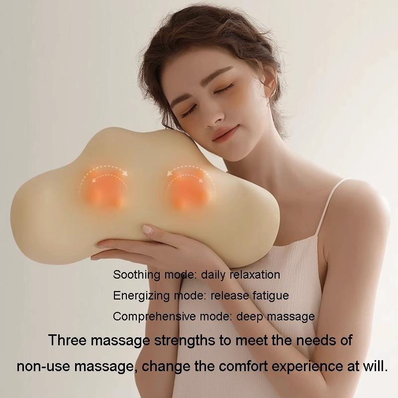 Multi-Function Lumbar Massager Hot Waist Massage Pillow Gray - Plug-In Model Yellow