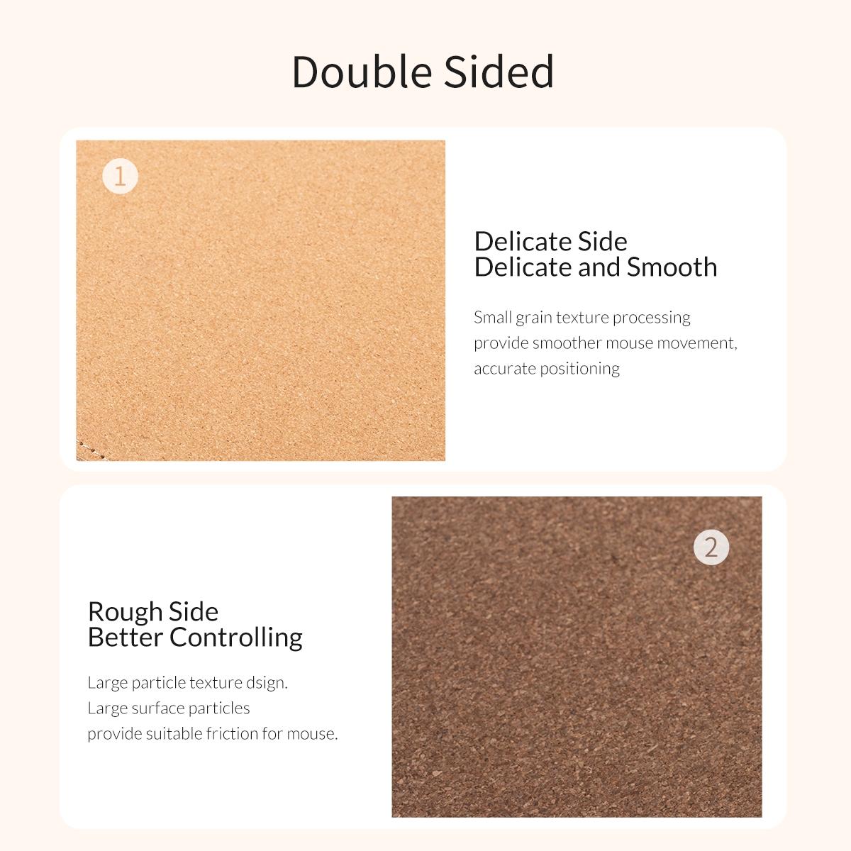 Double Sided Mouse Pad 200 X 300Mm Cork / Coffee