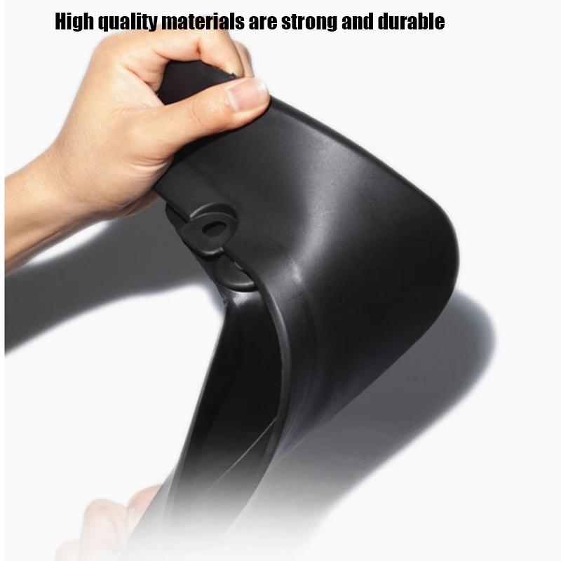 For Tesla Model Y Car Punch-Free Front And Rear Wheel Soft Rubber Fender Guard - Carbon Fiber - Matte Black