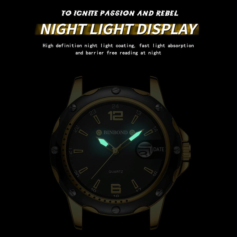 Waterproof Luminous Quartz Watch for Outdoor - White Steel-White