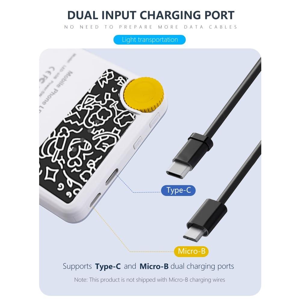 Rechargeable Clip Fill Light - 60 Leds 3 Light Modes Front & Back Clip a Type Blue - A Type Blue