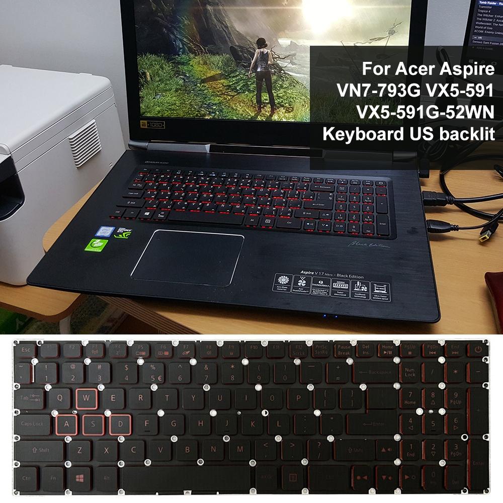 Red Backlit Laptop Keyboard - us Version - For Acer Nitro 5 An515-41