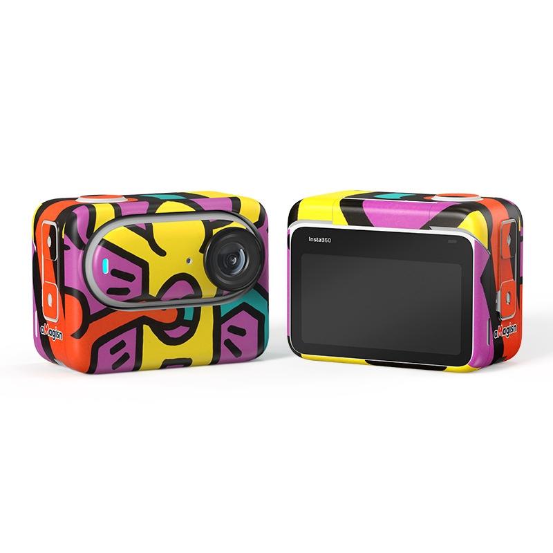Carbon Fiber Style Body Sticker for Insta360 Go 3 Action Camera - Painting