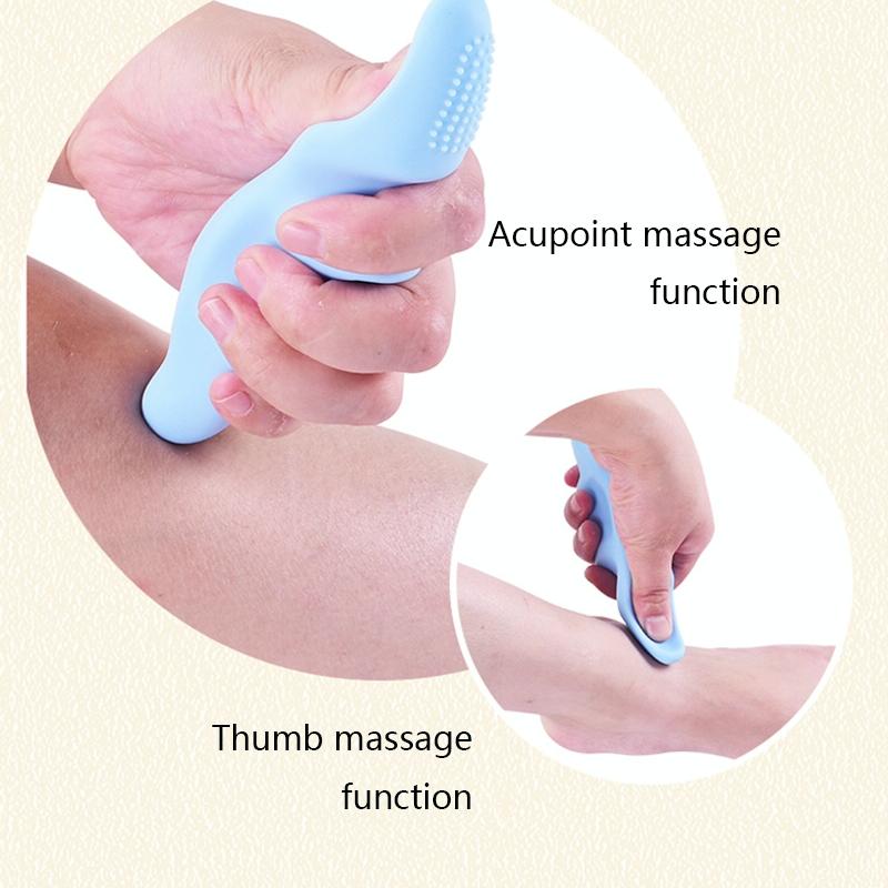 Silicone Thumb Massager For Muscle Relaxation And Fascia Massage Pink