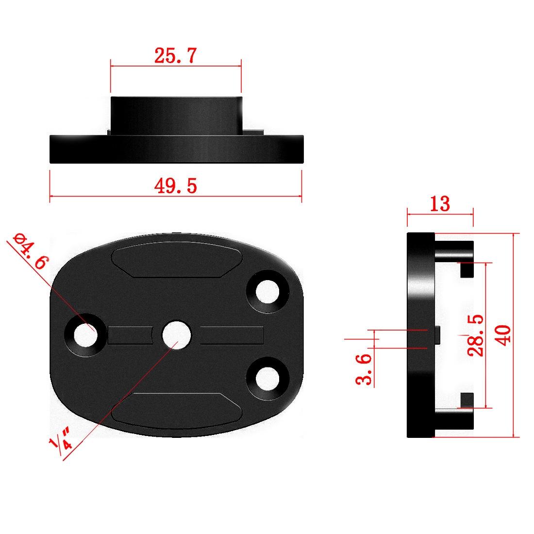 4 Holes Aluminum Quick Release Tripod Mount for Sports Camera