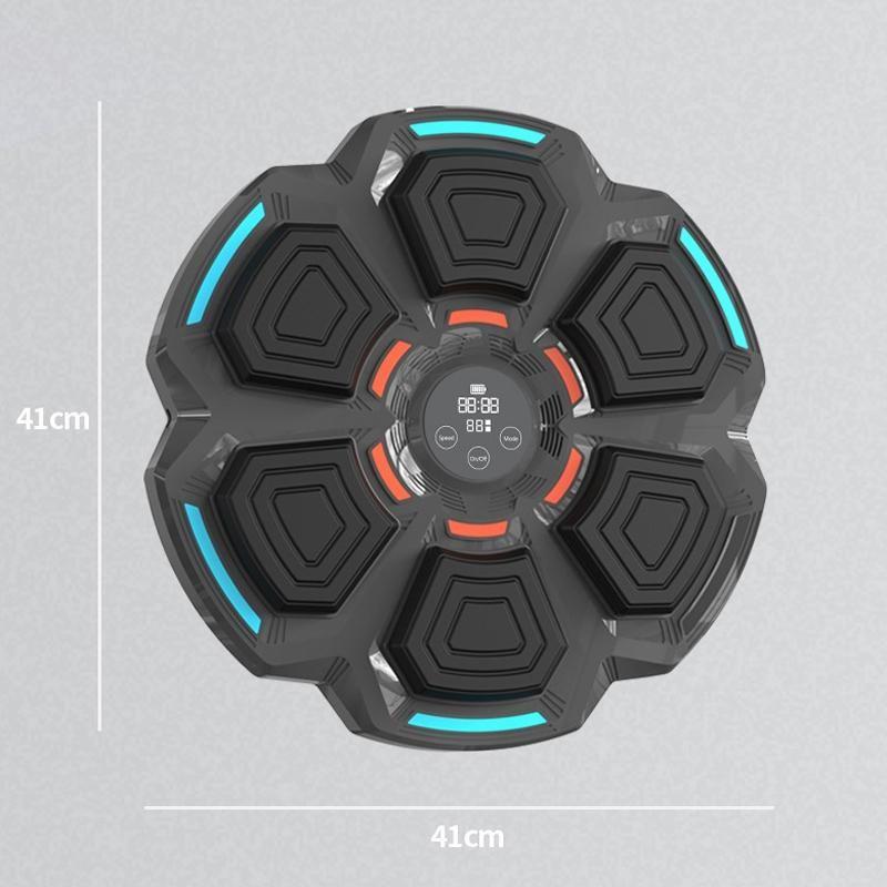 Adjustable 9-Speed Bluetooth Music Boxing Machine With Lights - Black - Black