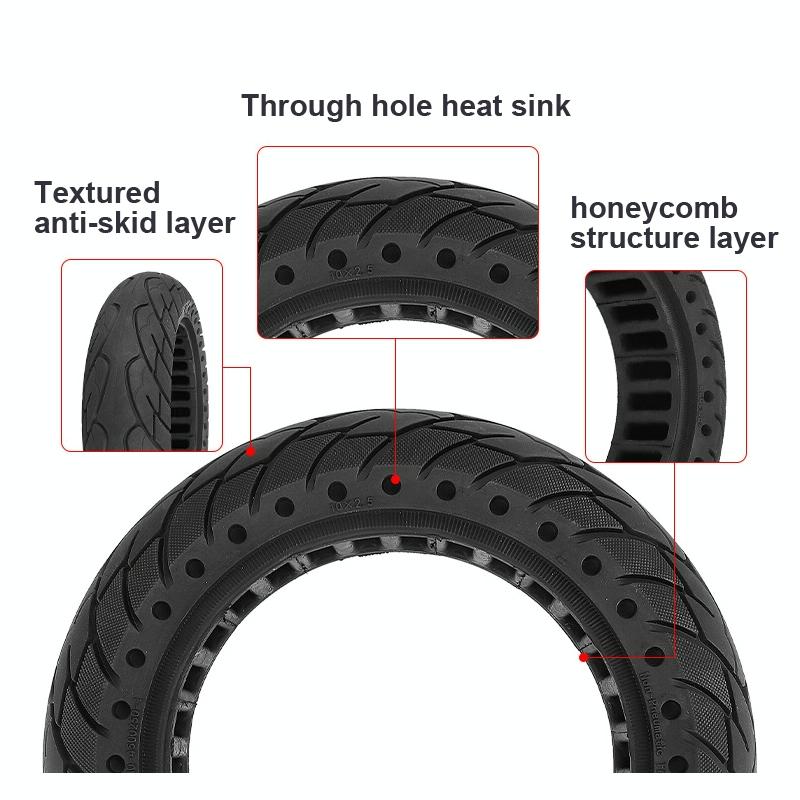 Shock-absorbing 10 Tubeless Honeycomb Tire for Ninebot Max G30