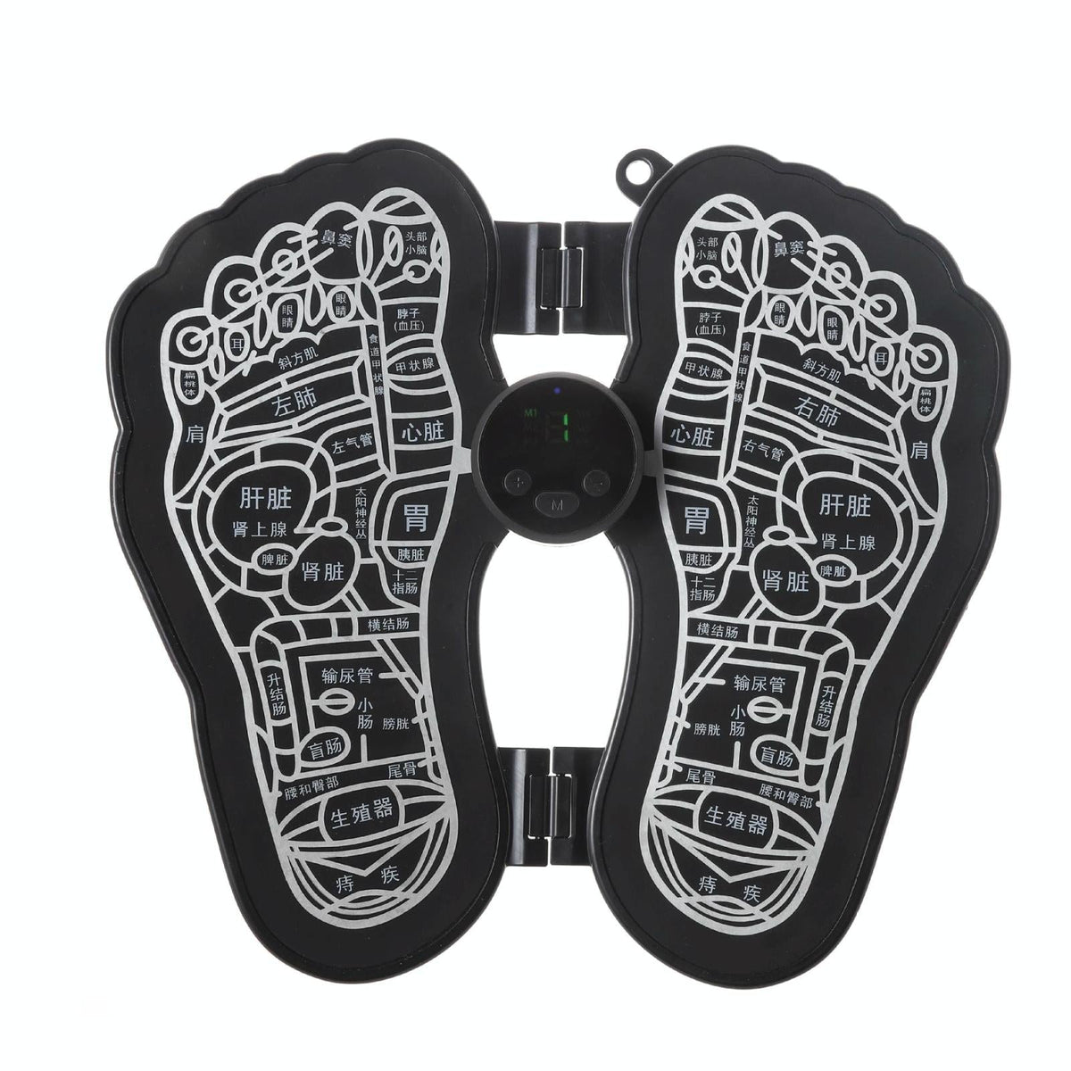 Portable Ems Foot Massager Elderly Relaxing Pulse Therapy Black