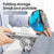 Foldable Laptop Cooling Stand with Ambient Light - Silver