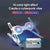 Foldable Laptop Cooling Stand with Ambient Light - Silver