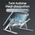 Foldable Laptop Cooling Stand with Ambient Light - Silver