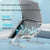 Foldable Laptop Cooling Stand with Ambient Light - Silver
