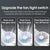 Foldable Laptop Cooling Stand with Ambient Light - Silver