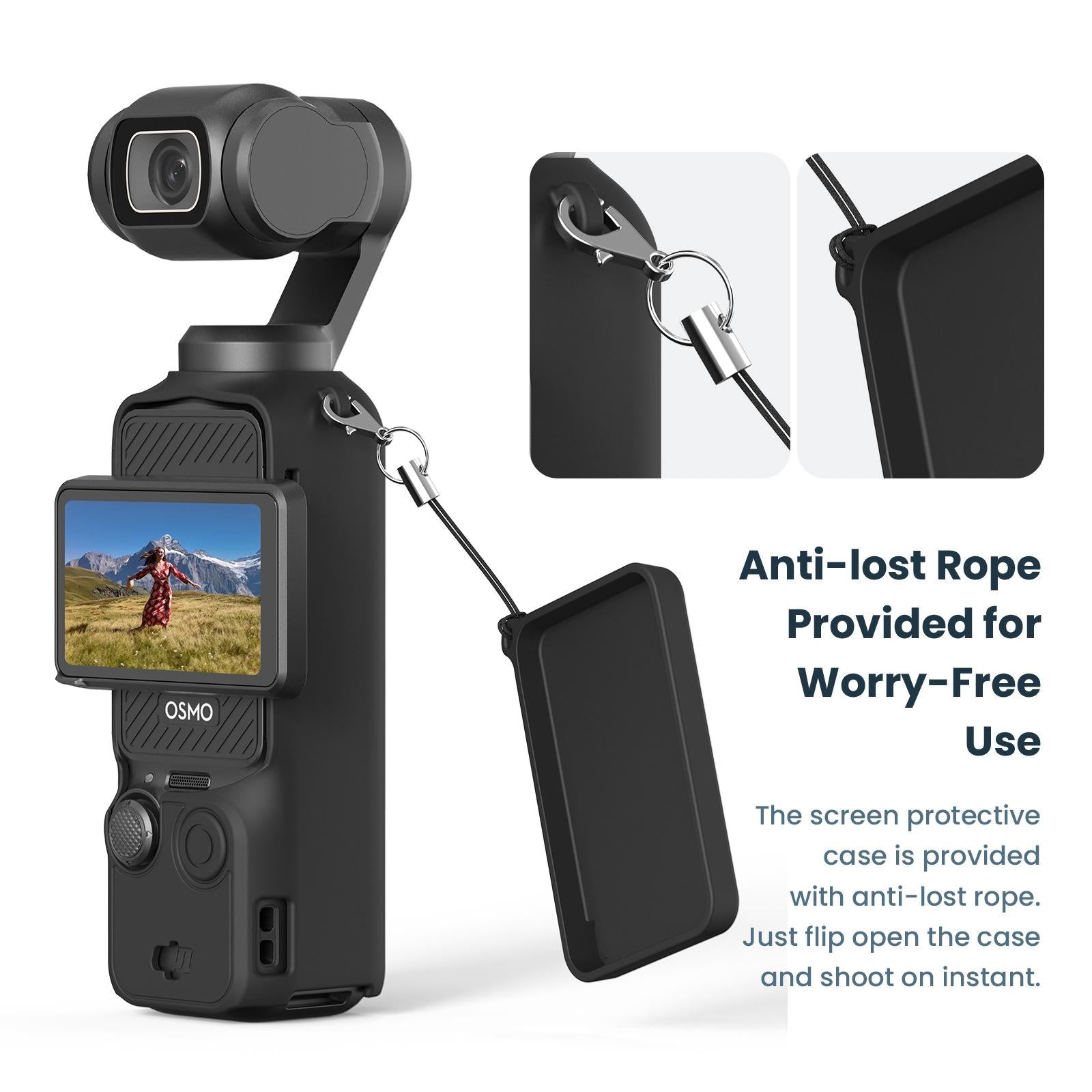 5-in-1 Silicone Case for Dji Pocket 3 Camera Accessories - 5 In 1 Black