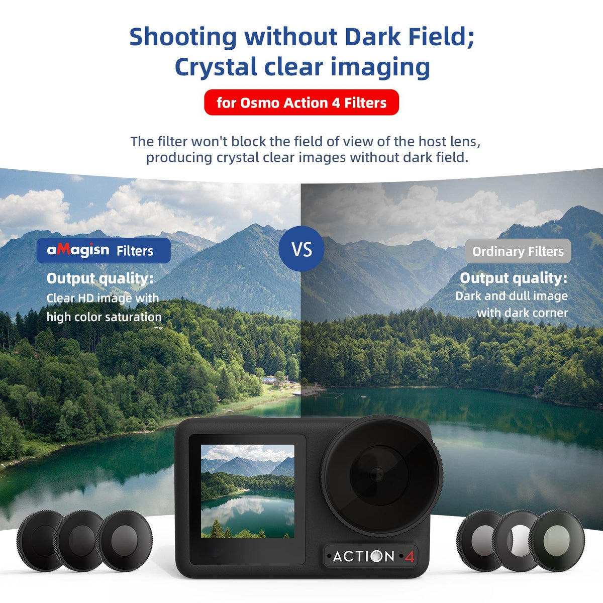 Waterproof Filter for Dji Action 4 Sports Camera - Cpl - Uv