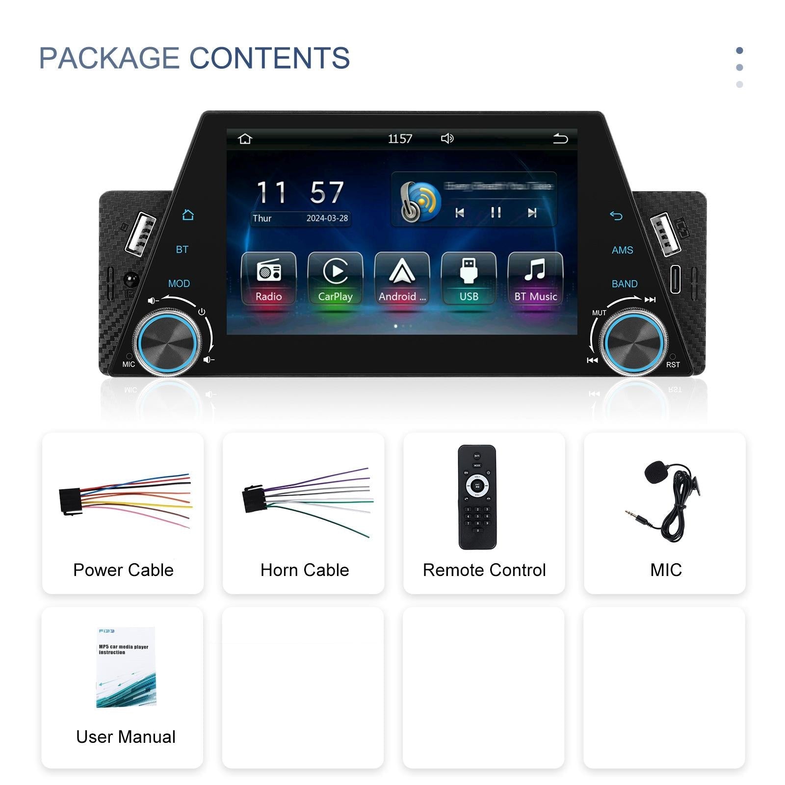 5 Inch Car Multimedia Player - Mirror Link / Steering Wheel Control - Standard