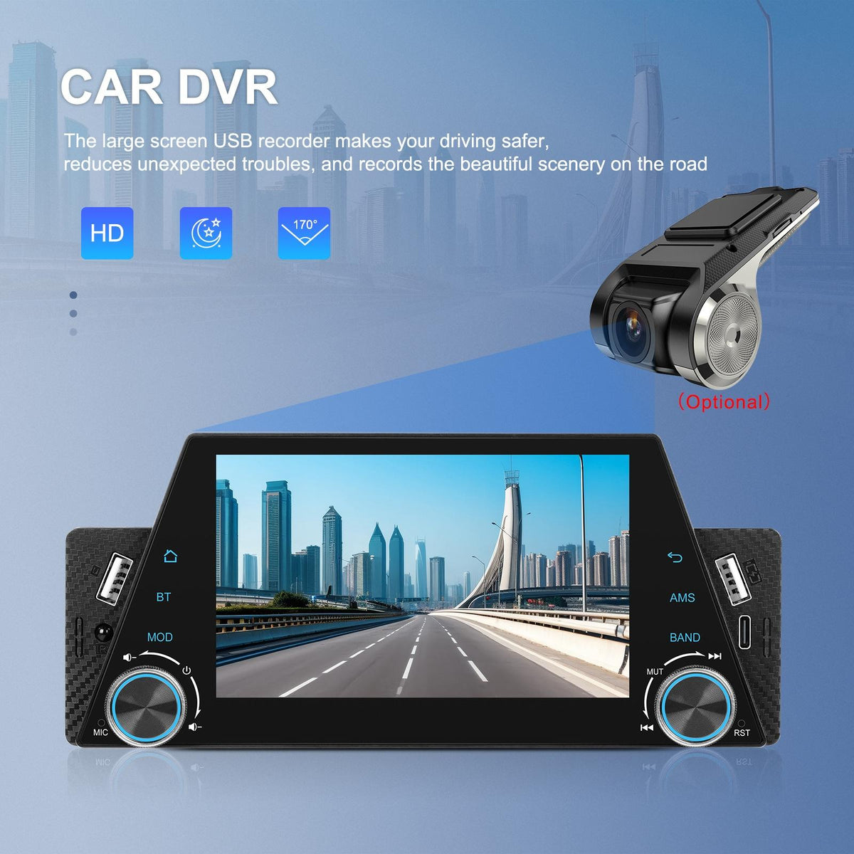 5 Inch Car Multimedia Player - Mirror Link / Steering Wheel Control - Standard