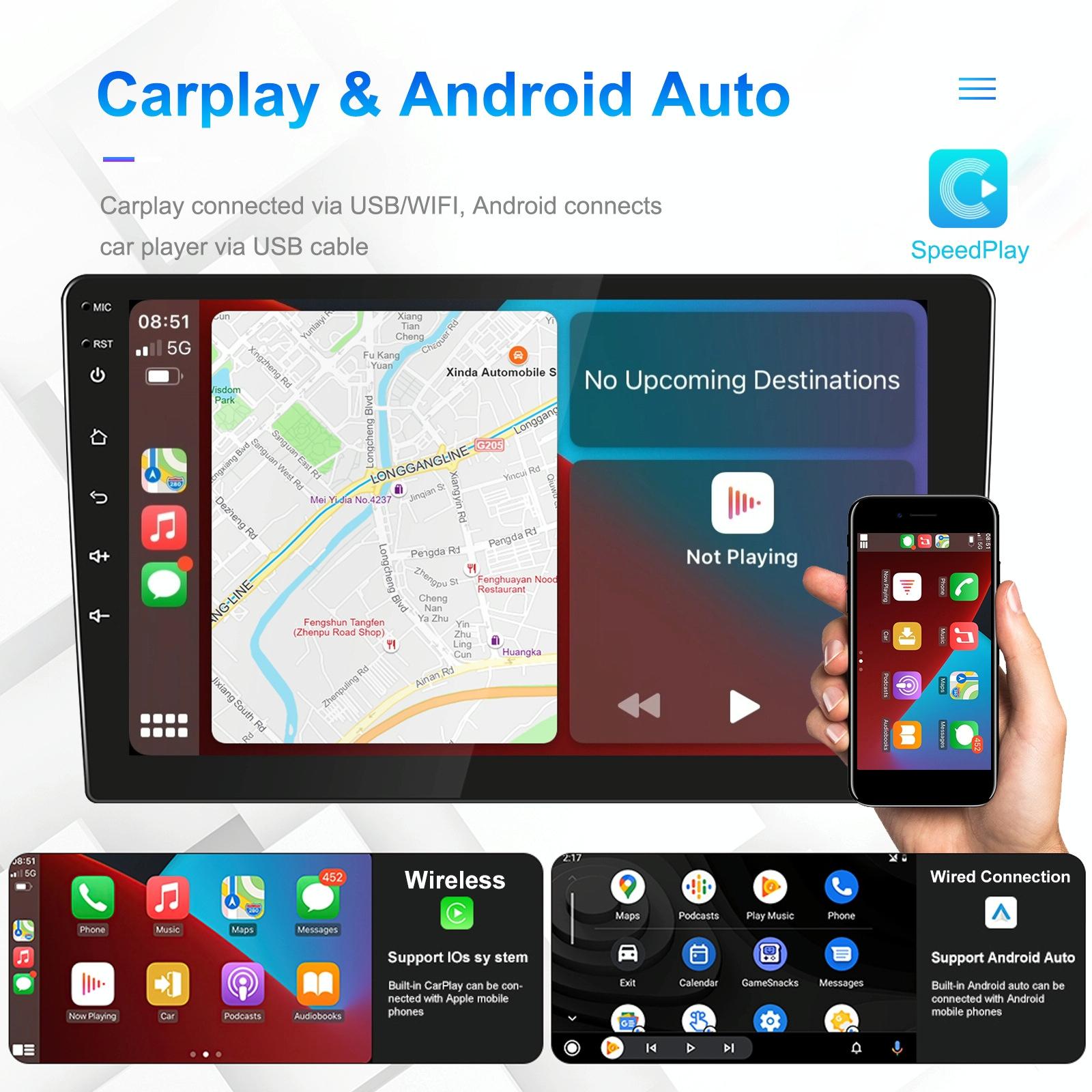 10 Inch Car Android Navigation Screen With Carplay - 2 + 64G