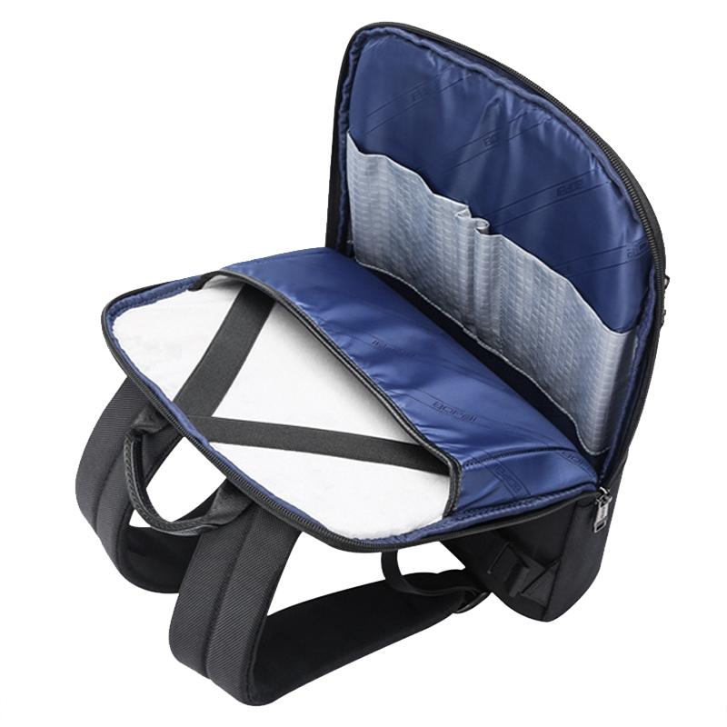 Waterproof Business Laptop Backpack - Genuine Leather Lightweight - Deluxe