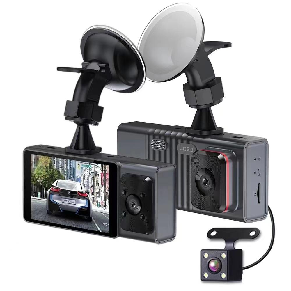 3-in-1 Car Dash Cam with Wifi 1080p Night Vision 3 Ips Screen 32gb - 32G