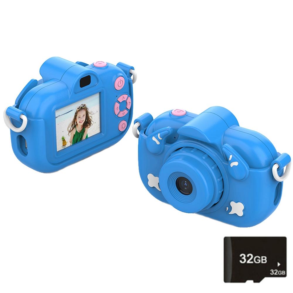 2.0-Inch 4X Zoom Hd Digital Camera For Kids - Blue - Blue+32G